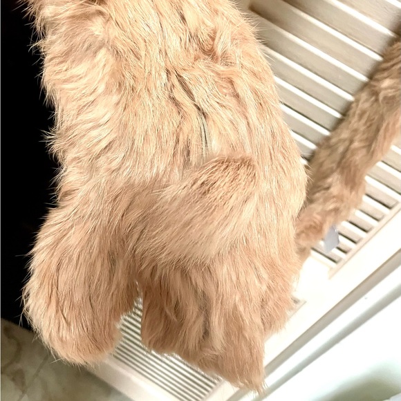 RABBIT SCARF AND MITTENS ATTACHED ITS A ONE TIME DESIGN STYLISH AND WARM 80”L - Picture 6 of 10